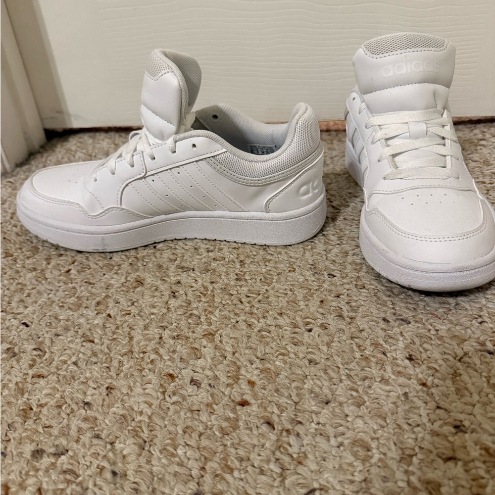 Adidas Cream and White Sneakers